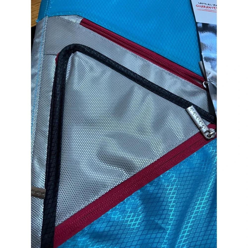 Mead Five Star Zipper Binder 1.5 Inch 300 Sheet Teal Silver Multi-Pocket New